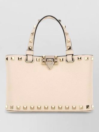 Valentino Garavani rockstud leather tote handbag top handle