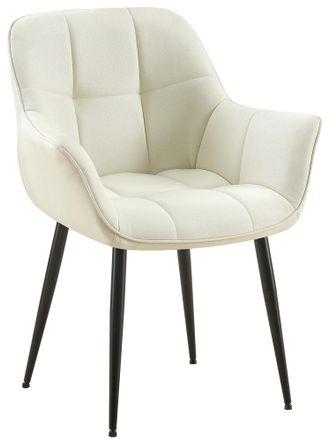 Clp Clp - Silla De Comedor Roseville En Tela O Polipiel Crema Tela