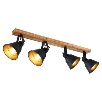 Netlighting G&uuml;nther Ceiling Spotlight Bar Brown 4x E27