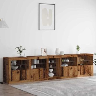 vidaXL Vidaxl - Credenza Legno Vecchio 283 X 37 X 67 Cm Legno Multistrato