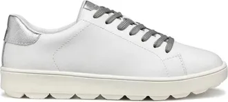 Geox D Spherica Ecub-1 - Dames - Sneakers - Wit - 36 EU - Leer - Schoenen