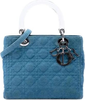 Dior Pre-owned Lady Satchel - Dames - Vintage Handtas - Blauw - ONE Size - Vintage