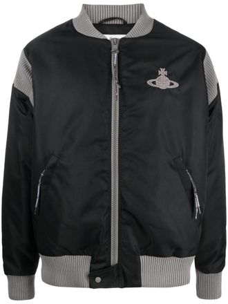 Vivienne Westwood Bomber con ricamo Orb - Nero