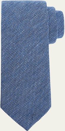 Ermenegildo Zegna Mens Textured Wool and Silk Tie