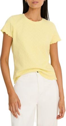 Nic+Zoe Geometric Lace T-Shirt in Chamomile at Nordstrom, Size Xx-Large