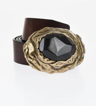 Dsquared2 Leather VULCANO Belt with Maxi Stone 40mm size 85