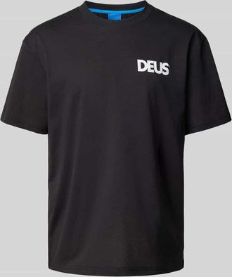 Deus T-Shirt mit Label-Print in Black, Gr&ouml;&szlig;e S