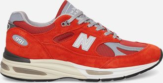 New Balance Made in UK 991v2 Sneakers Grenadine / Fire Whirl