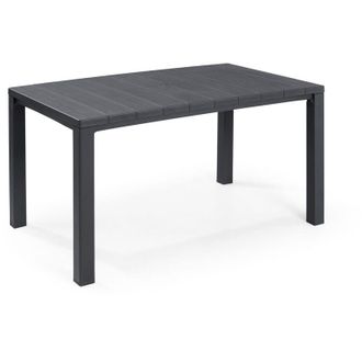 Dmora Mesa De Jard&iacute;n Quiliano, Base De Picnic, Mesa De Comedor De Jard&iacute;n, Banco Multiusos Para Exterior, 147x90 H75 Cm, Antracita - Dmora