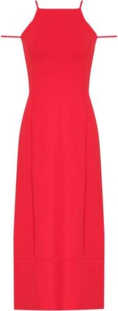 Gloria Coelho cut-out midi dress - women - Polyamide/Elastane - PP - Red