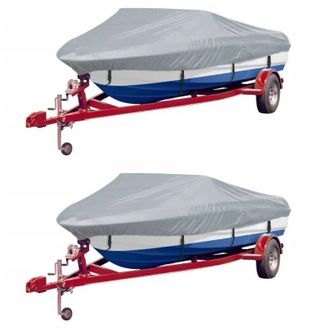 vidaXL Cubierta Para Barco 2 Unidades Gris 427-488x173 Cm Vidaxl