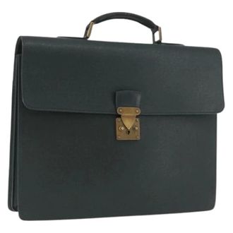 Louis Vuitton Pre-owned Moscova Business Bag - Dames - Pre-owned - Groen - Maat: ONE Size Leer