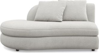 Castlery Fable Left Chaise Customized, Performance Fleece, Medium Grey, Spill Resistant, Ultra Deep Seats for Castlery Chairs