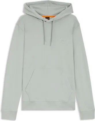 BOSS Logo-patch hoodie in cotton terry