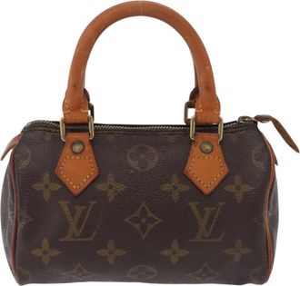 Louis Vuitton Speedy Mini Hl Monogram Canvas Brown Canvas Handbag (Pre-Owned)