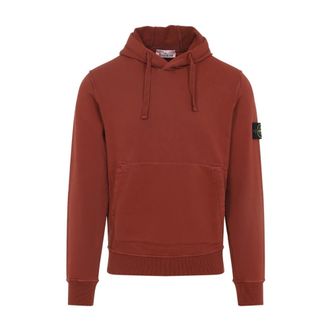 Stone Island Hoodies, male, Red, L, Hoodie Jumper