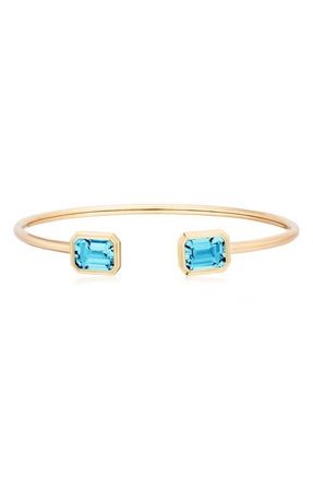 Goshwara Manhattan Round Flex Cuff in Pale Blue at Nordstrom