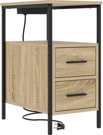 vidaXL Vidaxl - Bedside Cabinet Sonoma oak 30 x 48 x 61 cm Engineered wood