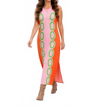 Jade Yoga The Palm Springs Pop Midi Dress In Red