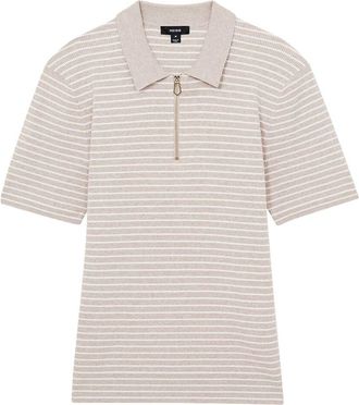 Reiss Fallow Half Zip Stripe Sweater