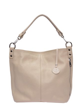 Roberta M Beige Rundleer Tas