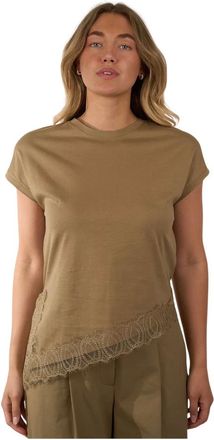 Luisa Cerano Tops, Dames, Groen, S, Katoen, Blouses & Shirts