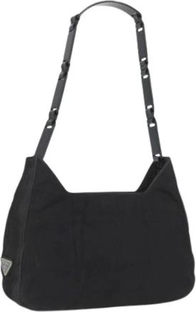Prada Pre-owned Shoulder Bags, female, Black, Size: ONE SIZE Pre-owned Vintage Nylon Shoulder Bag