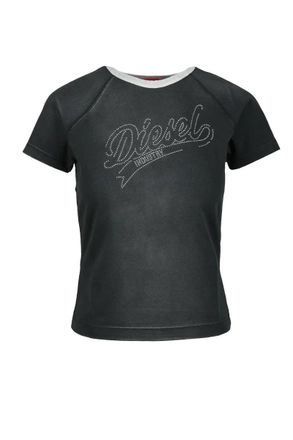 Diesel Grey Fitted Raglan T-Shirt