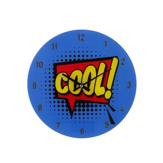 KASANOVA Orologio da parete 30 cm fumetto blu Cool