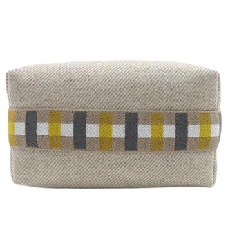 Herm&egrave;s Pre-owned Bride-A Wool Pouch - Dames - Vintage Accessoires - Beige - ONE Size - Wol - Vintage