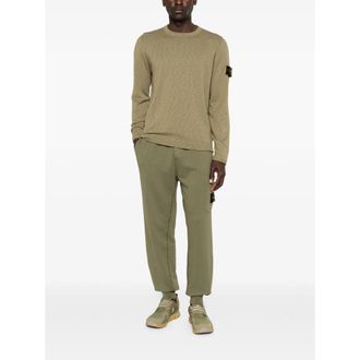 Stone Island Logo-Patch Crew Neck Sweater - Green