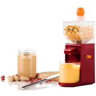 No Brand Peque&ntilde;a M&aacute;quina Para Hacer Mantequilla De Cacahuete, Utensilio De Cocina, Molinillo De Frutos Secos, Rojo