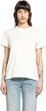 Moncler Embroidered Tonal Logo Cotton T-Shirt