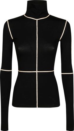 Maison Margiela Long-Sleeved Fitted Top With Geometric Seams
