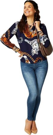 Biba Damesblouse met lange mouwen van Tiger (Veelkleurig)