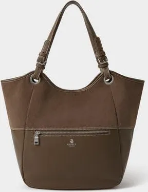 Osprey The Luxe Woodstock Suede & Leather Tote Bag in Dark Truffle at Nordstrom, Size Large