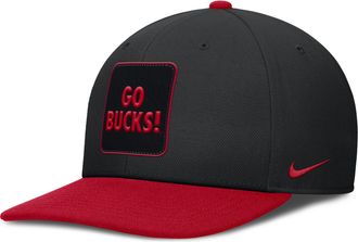 Nike Ohio State Sideline Campus Local Pro Nike Mens Dri-FIT College Adjustable Hat in Black | NC12053YOH-G9X