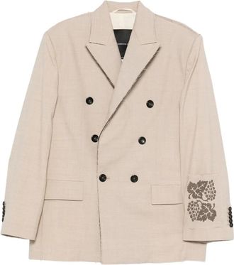Federico Cina Oversize Double Breasted Jacket - Dames - Blazers - Beige - S - Jassen
