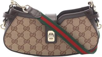 Gucci Pre-owned Gucci Mini GG Canvas Web Moon Side Shoulder Bag Ladies Z3H40O8FN36DTNMF