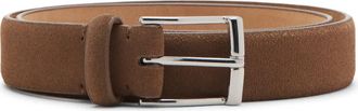 Mango Suede Belt in Medium Brown at Nordstrom, Size Large