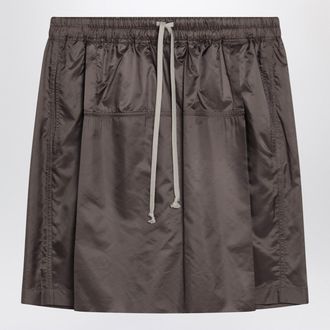 Rick Owens schlammfarbene Kilt-Shorts mit Kordelzug