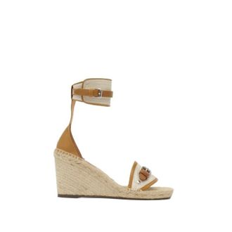Isabel Marant Isabel Marant, Wedges, female, Beige, Size: 10 US Sandales compens&eacute;es en cuir &agrave; bout rond