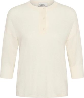 MY ESSENTIAL WARDROBE Kir Knit Pullover - Dames - Ronde hals truien - Wit - L - Truien & Vesten