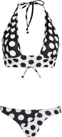 Amir Slama Top bikini a pois - Nero