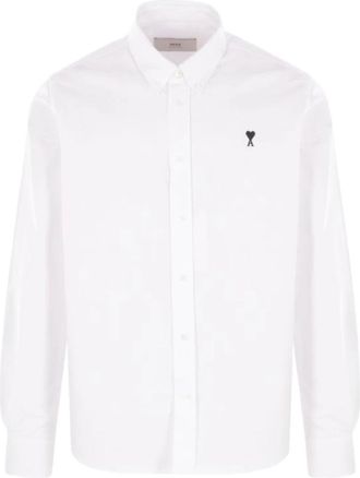 Ami De Coeur Oxford Shirt - Heren - Zakelijke Overhemden - Wit - XL - Katoen - Overhemden