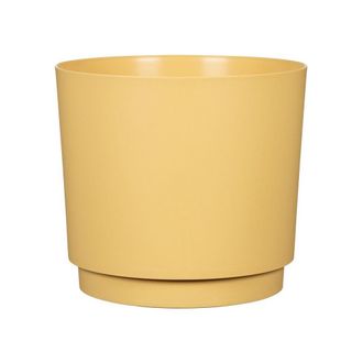 Scheurich Cache-pot Plano - Pl&aacute;stico - Amarillo - Redondo - &Oslash;25xh22cm - Garden Id