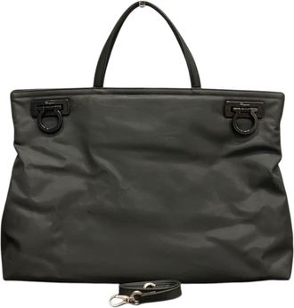 Ferragamo Black Nylon Tote Bag (Pre-Owned)