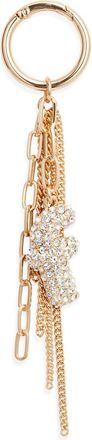 Chelsea28 Pav&eacute; Crystal Inital Bag Charm in F- Clear- Gold at Nordstrom