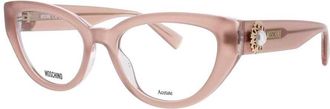 Moschino Ladies Beige Rectangular Eyeglass Frames MOS6310FWM52
