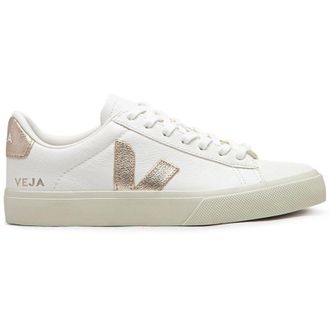 Veja Campo Chromefree Leather Womens Fashion Trainers - White Platine - Size:UK 5.5